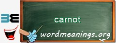 WordMeaning blackboard for carnot
